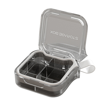 H001 gyógyszeres doboz – hordozható hét napos zárt szervező, hét rekesz, anyag PC+szilikagél