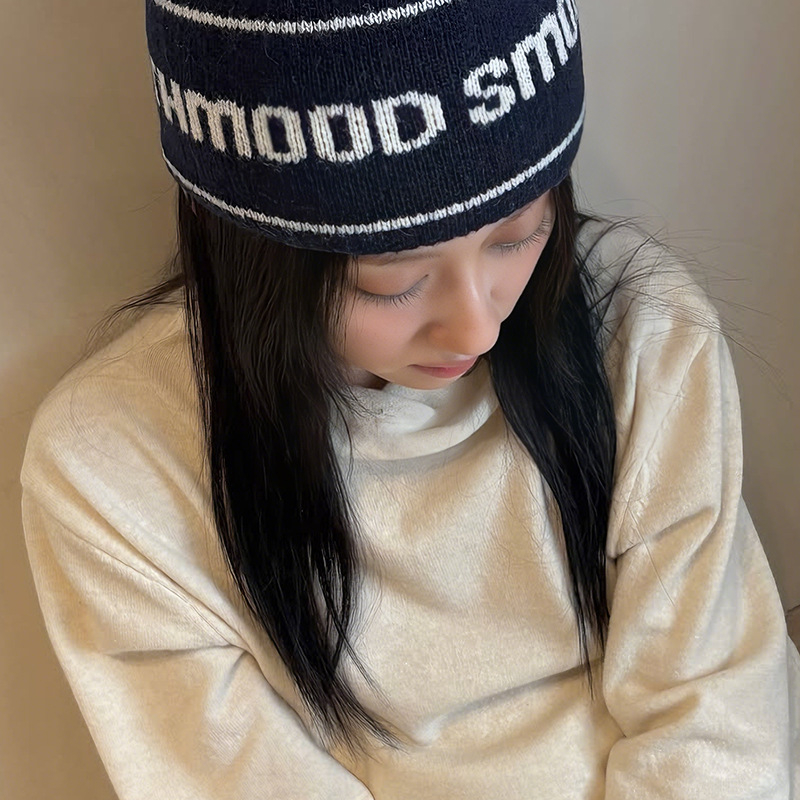 Koreai stílusú fejpánt, kötött kockás mintával, 2025 ősz kiadás, testreszabás elérhető