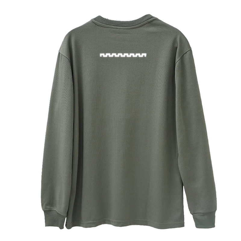 Μπλουζάκι μακρυμάνικο με στρογγυλή λαιμόκοψη, ύφασμα γρήγορου στεγνώματος, κατάλληλο για άνοιξη και φθινοπώρο, για ενήλικους άνδρες, αθλητισμό και χαλάρωση.