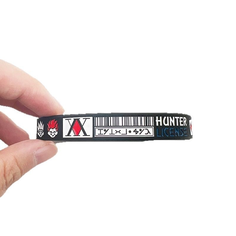 Hunter License Silikonska narukvica s tiskom logotipa, unisex, dizajn s crtanim likovima, vodootporna
