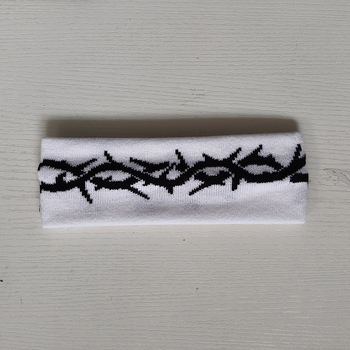 Sportska čelenka za glavu s jacquard pletenjem, cvjetni venac, karirani uzorak, upija znoj i elastična.