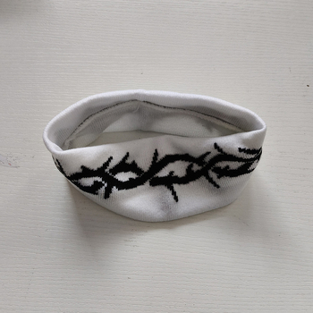 Sportska čelenka za glavu s jacquard pletenjem, cvjetni venac, karirani uzorak, upija znoj i elastična.