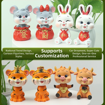 Αυτοκινητικά διακοσμητικά – Κούκλα σε στυλ καρτούν για κεντρική κονσόλα, ρητίνη/πλαστικό, μάρκα Hong Wenlin