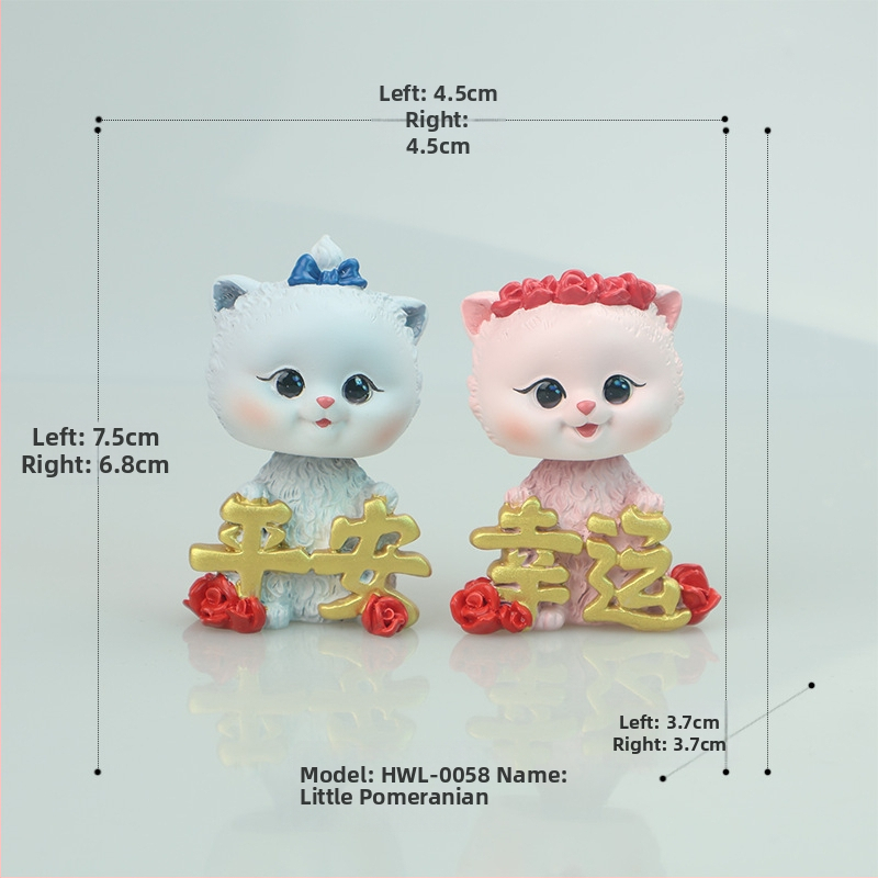 Αυτοκινητικά διακοσμητικά – Κούκλα σε στυλ καρτούν για κεντρική κονσόλα, ρητίνη/πλαστικό, μάρκα Hong Wenlin