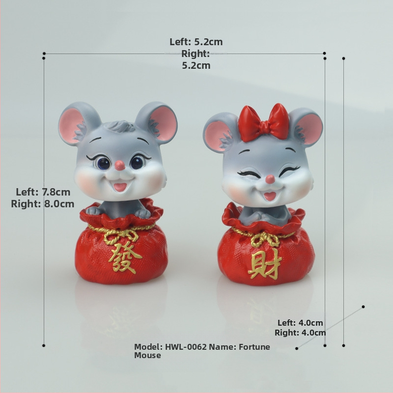 Αυτοκινητικά διακοσμητικά – Κούκλα σε στυλ καρτούν για κεντρική κονσόλα, ρητίνη/πλαστικό, μάρκα Hong Wenlin