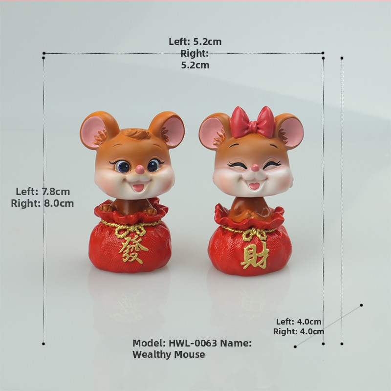 Αυτοκινητικά διακοσμητικά – Κούκλα σε στυλ καρτούν για κεντρική κονσόλα, ρητίνη/πλαστικό, μάρκα Hong Wenlin