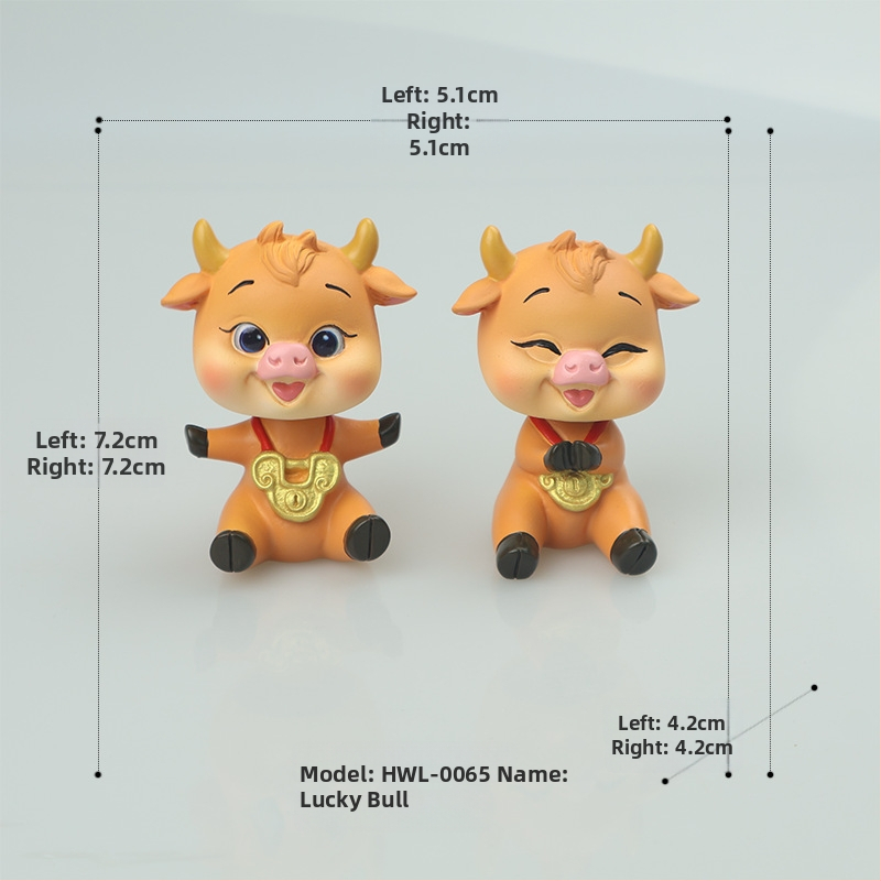 Αυτοκινητικά διακοσμητικά – Κούκλα σε στυλ καρτούν για κεντρική κονσόλα, ρητίνη/πλαστικό, μάρκα Hong Wenlin