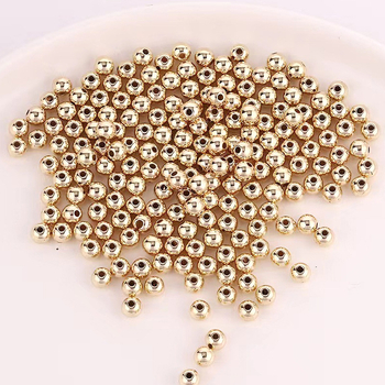 Szabadon füzhető műanyag gyöngyök, elektroplakált bevonattal, egyenes lyukkal, nemes mintázat, 1000 db/csomag