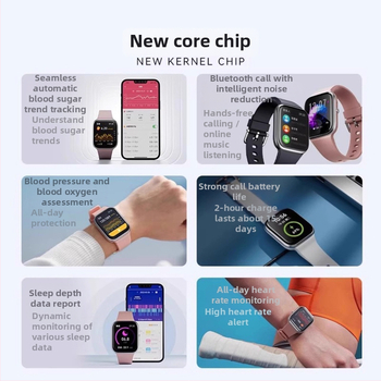 Έξυπνο ρολόι με παρακολούθηση καρδιακού ρυθμού, πίεσης αίματος, οξυγόνου στο αίμα, παρακολούθηση ύπνου και κλήσεις μέσω Bluetooth