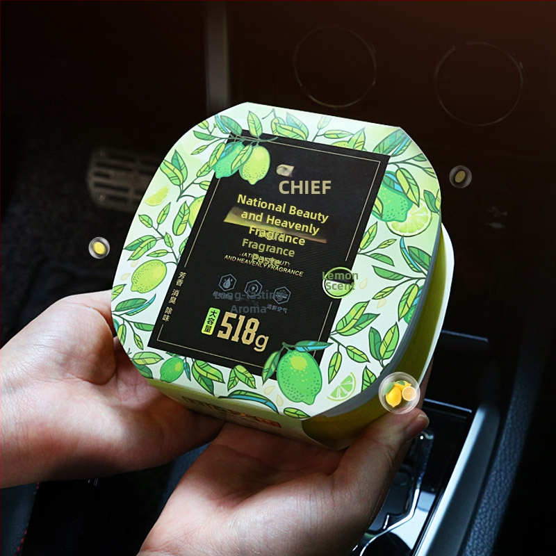 Automobilski čvrsti parfem u kutiji, plastični držač, postavljanje na sjedalu, miris oceana s limunskom aromom, vrijeme isparavanja 16–30 dana
