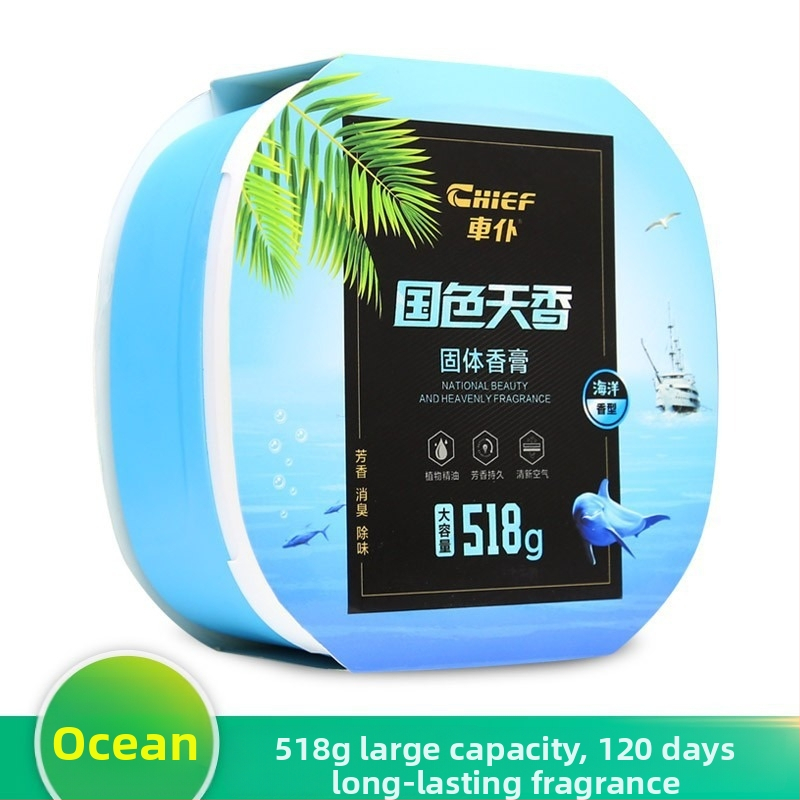 Automobilski čvrsti parfem u kutiji, plastični držač, postavljanje na sjedalu, miris oceana s limunskom aromom, vrijeme isparavanja 16–30 dana