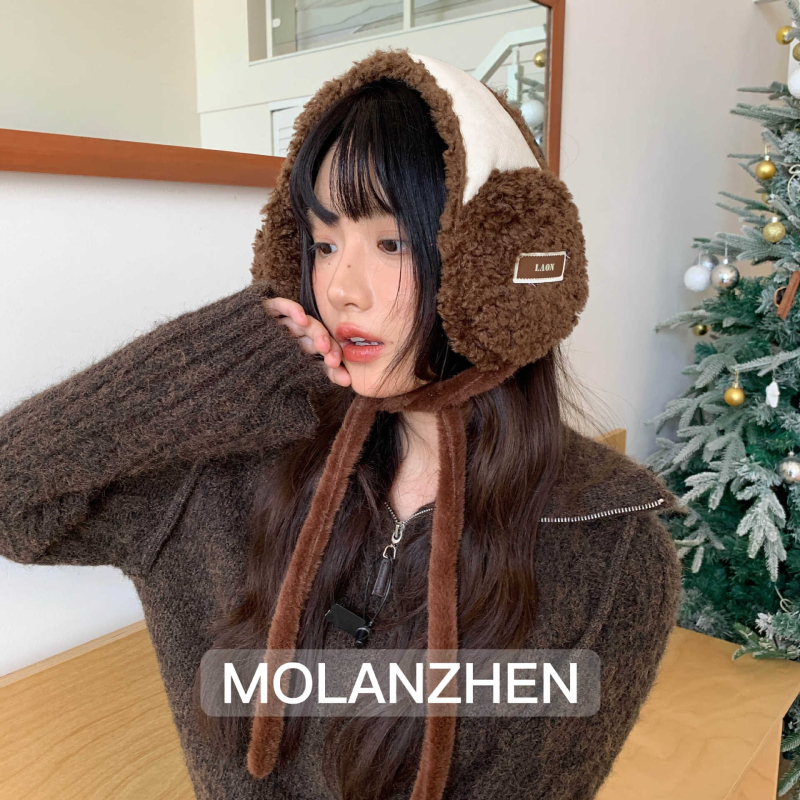 Bőr fejpánt fülvédőkkel, fleece bélés, szélálló, kültéri kerékpározáshoz nőknek