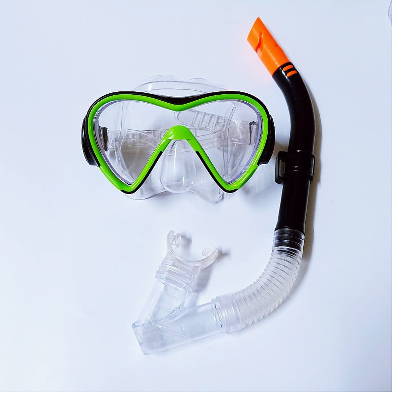 Γυαλιά κατάδυσης με σετ ημι-ξηρού σωλήνα αναπνοής για ενήλικες - φακοί PC, σώμα PC/PVC/ABS, μάρκα Egrets fly