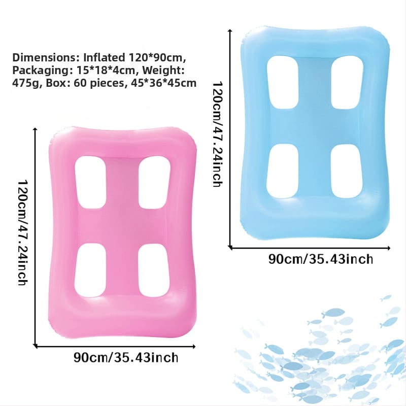 Hamac gonflabil pentru adulți, design pliabil, material PVC ecologic, formă în grilă