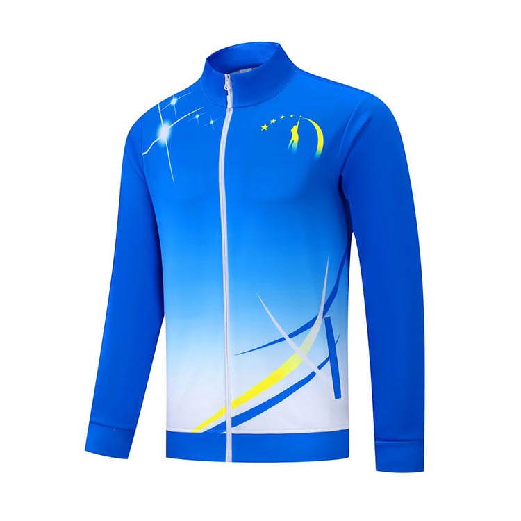 Unisex σετ αθλητικών ρούχων με ρίγες — μακρυμάνικο σακάκι и παντελόνια за τρέξιμο, μπιτμίντον και τένις (Φθινόπωρο/Χειμώνας/Άνοιξη) — ύφασμα νοτιοκορεατικό μετάξι-πολυεστέρας (92% πολυεστέρα)