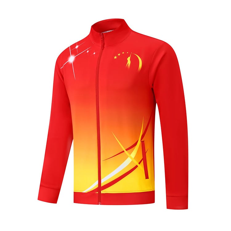 Unisex σετ αθλητικών ρούχων με ρίγες — μακρυμάνικο σακάκι и παντελόνια за τρέξιμο, μπιτμίντον και τένις (Φθινόπωρο/Χειμώνας/Άνοιξη) — ύφασμα νοτιοκορεατικό μετάξι-πολυεστέρας (92% πολυεστέρα)