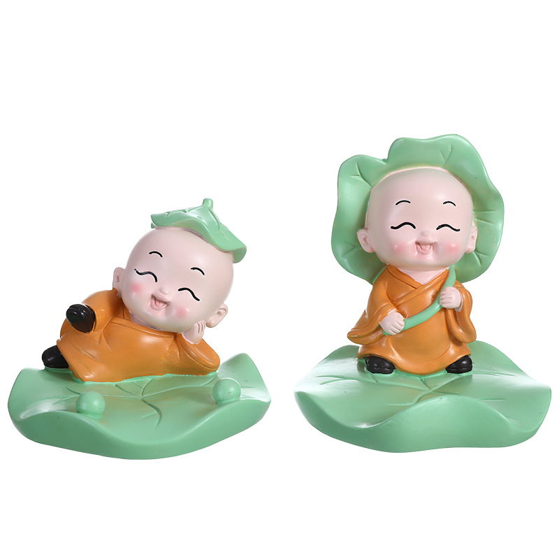 Φιγούρα μοναχού από ρητίνη σε κινεζικό στυλ, διακοσμητικό καρτούν, δώρο για το σπίτι