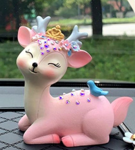 MY smoljena auto jelena ukras za središnju konzolu – dekorativni auto dodatak