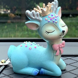 MY smoljena auto jelena ukras za središnju konzolu – dekorativni auto dodatak