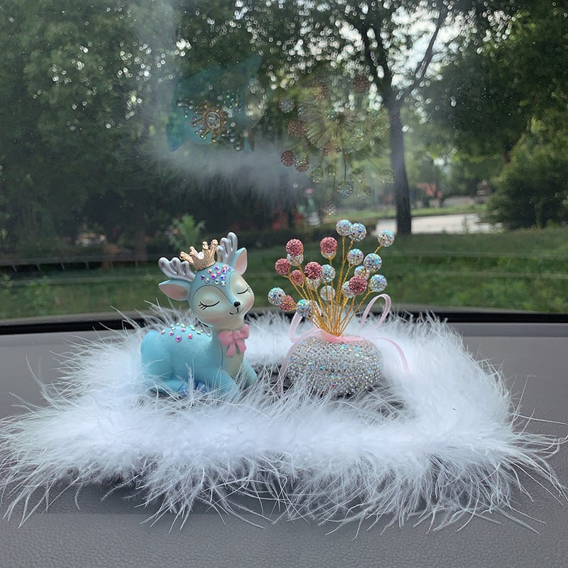 MY smoljena auto jelena ukras za središnju konzolu – dekorativni auto dodatak