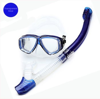 Σετ μάσκας κατάδυσης και σνόρκελ με φακούς από tempered γυαλί, σιλικόνης στεφάνη, σνόρκελ με αντίστροφη ροή για κατάδυση