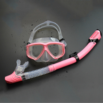 Σετ μάσκας κατάδυσης και σνόρκελ με φακούς από tempered γυαλί, σιλικόνης στεφάνη, σνόρκελ με αντίστροφη ροή για κατάδυση