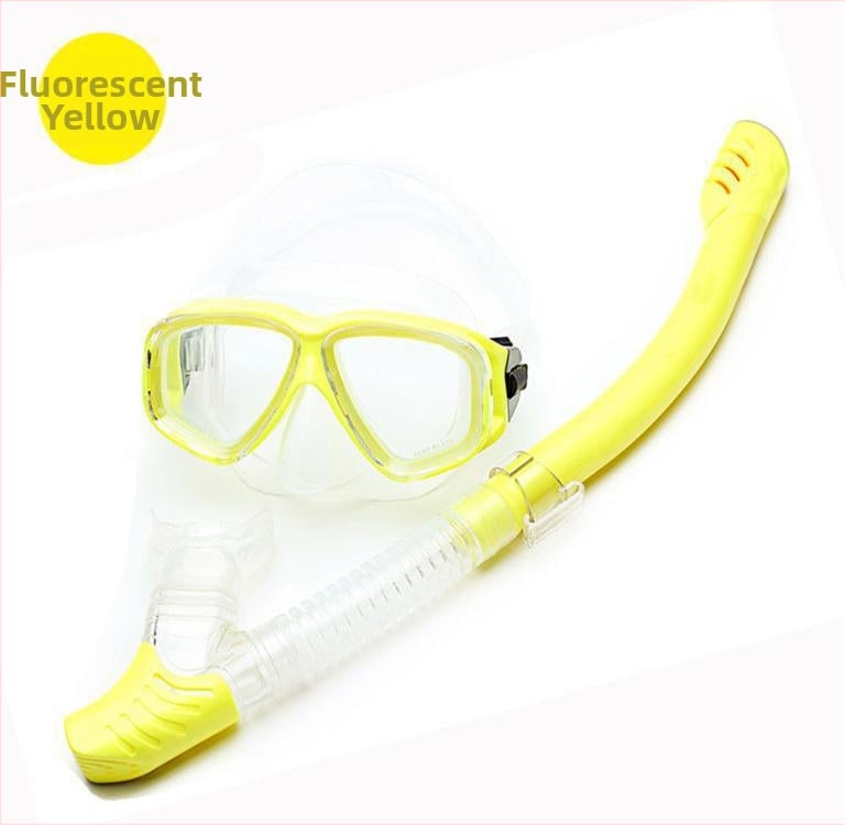 Σετ μάσκας κατάδυσης και σνόρκελ με φακούς από tempered γυαλί, σιλικόνης στεφάνη, σνόρκελ με αντίστροφη ροή για κατάδυση