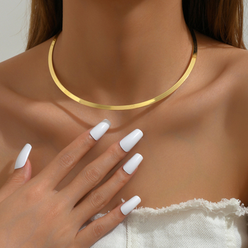 Geometriai mintázatú chokert, minimalist metal nyaklánc, uniszex, márka Zhen Ko Nai