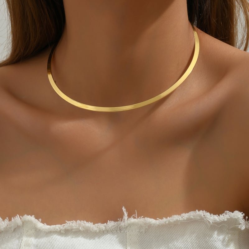 Geometriai mintázatú chokert, minimalist metal nyaklánc, uniszex, márka Zhen Ko Nai