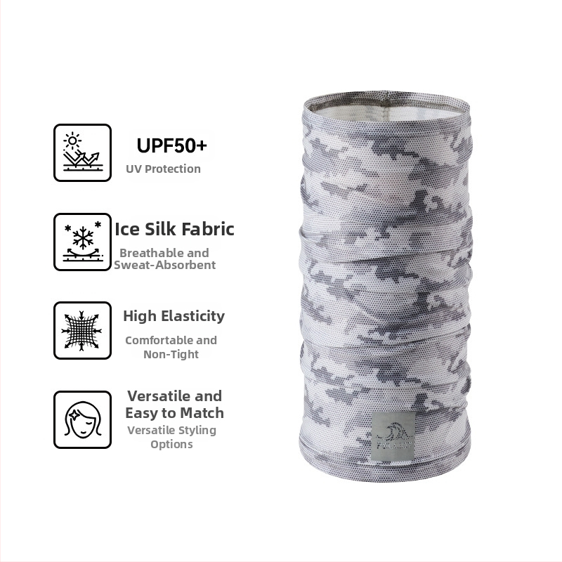 Outdoor šatka na hlavu - slnečná ochrana, odolná vetru a písku, kvetinový vzor, zmes polyesteru/spandexu, unisex; vhodné na bicyklovanie a turistiku