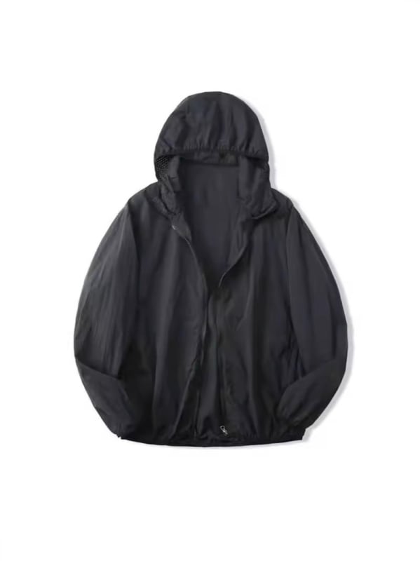 Ζακέτα με κουκούλα, υπερλεπτή, UPF >2000, μίγμα πολυεστέρα, πλαϊνές τσέπες, λεπτή, καλοκαιρινό μοντέλο 2025