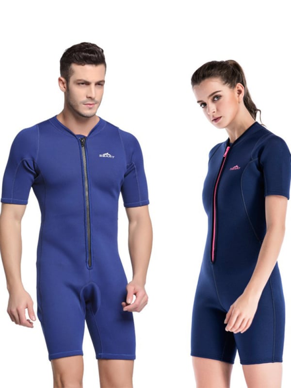 Unisex 2mm κοντομάνικη ολόσωμη στολή κατάδυσης, ένα κομμάτι, ζεστή προστασία για κολύμβηση και κατάδυση