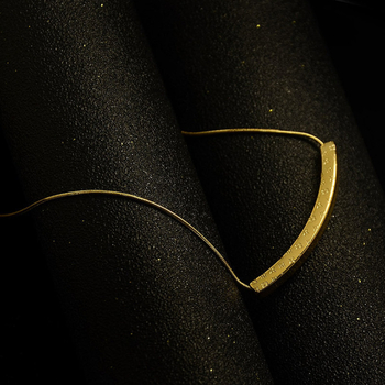 Vesta márkájú 18K aranyozott titánacél nyaklánc, elektroplazált felülettel, körméret 21–50 cm, medál titánacélt, lánc stílusa: más, könnyed luxus