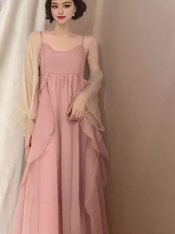 Слънцезащитен дамски кардиган, шифон, корейски стил, свободна кройка, дълги ръкави