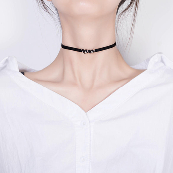 Choker ogrlica od srebra 925, elektroplatinirana klavikularna lančana, svjež i sladak stil, za žene.