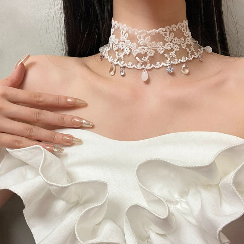 Ogrlica Jinling Jewelry s kapkovitim privjeskom od legure, klasičan lanac, sladak stil