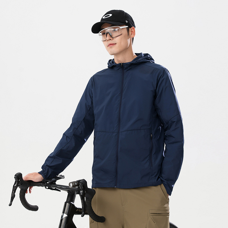 Unisex ζακέτα με κουκούλα UV προστασία, ultra-light και ultra-thin, νάιλον ανάμιξη, χαλαρή εφαρμογή