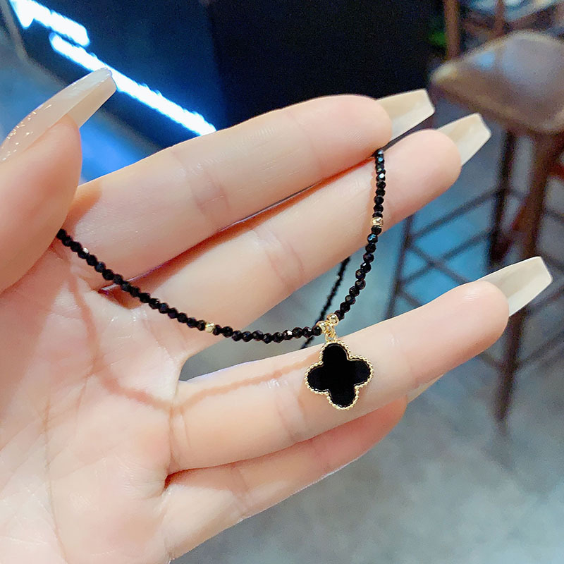 Ogrlica s lancem ključne, privjesak rhinestone, geometrijski dizajn, elektroplatiranje, materijal: bakar