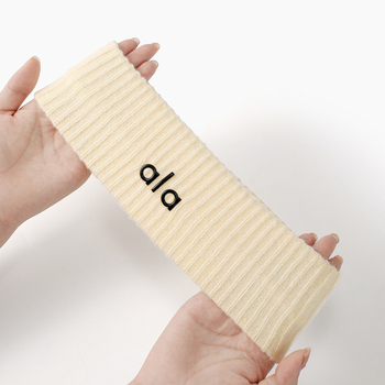 Aiyou κορδέλα μαλλιών με γράμματα — ευρύ κεφαλόδεσμος, κορεατικού ύφους, πλεκτή, καρό μοτίβο, φθινοπωρινό/χειμερινό 2025, κατάλληλη ως δώρο