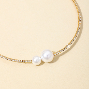 Огърлица-яка за жени, сплав, геометричен дизайн, елегантен стил