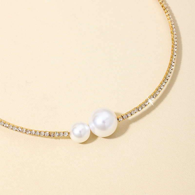 Огърлица-яка за жени, сплав, геометричен дизайн, елегантен стил