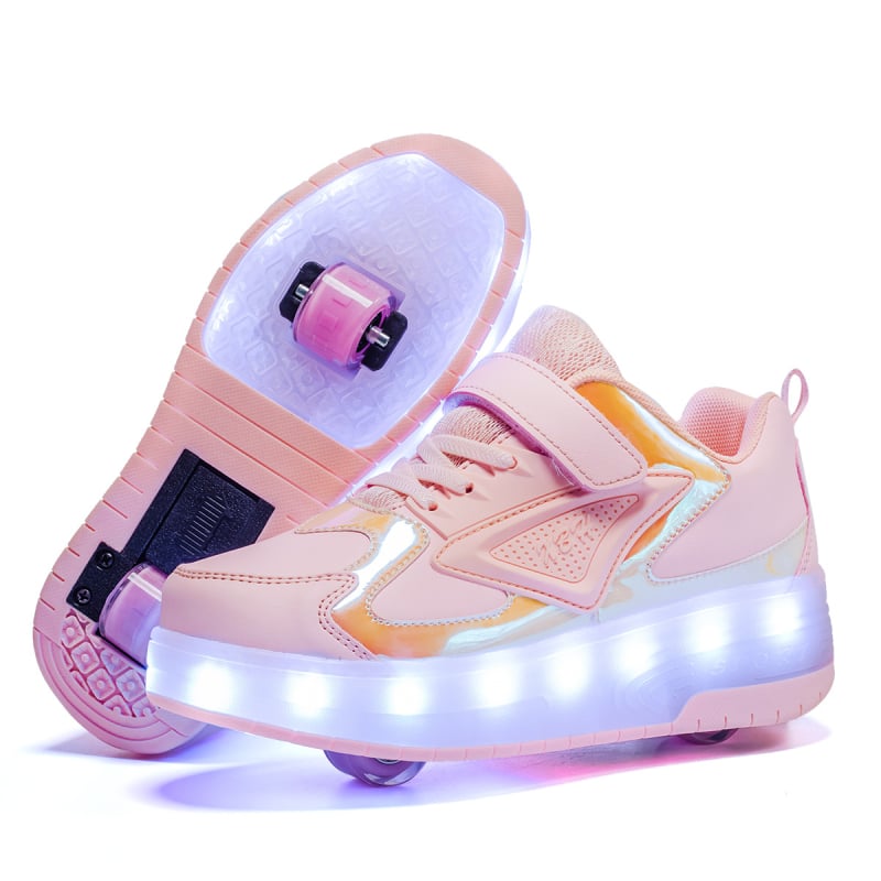 Pantofi cu LED, cu două roți, PU roți, Starbar Monkey, Unisex