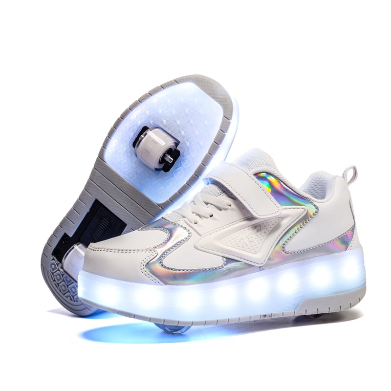 Pantofi cu LED, cu două roți, PU roți, Starbar Monkey, Unisex