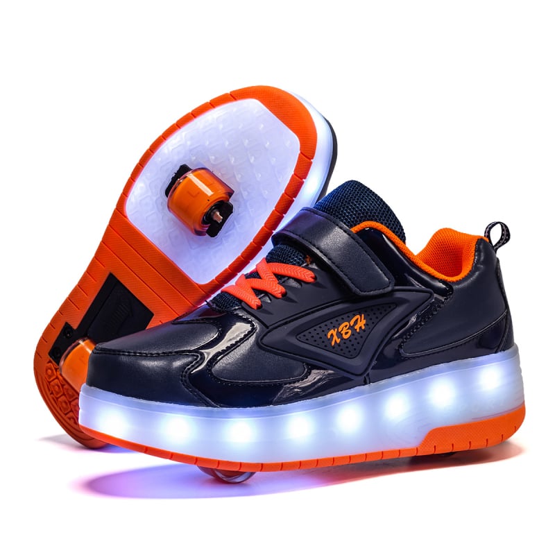 Pantofi cu LED, cu două roți, PU roți, Starbar Monkey, Unisex