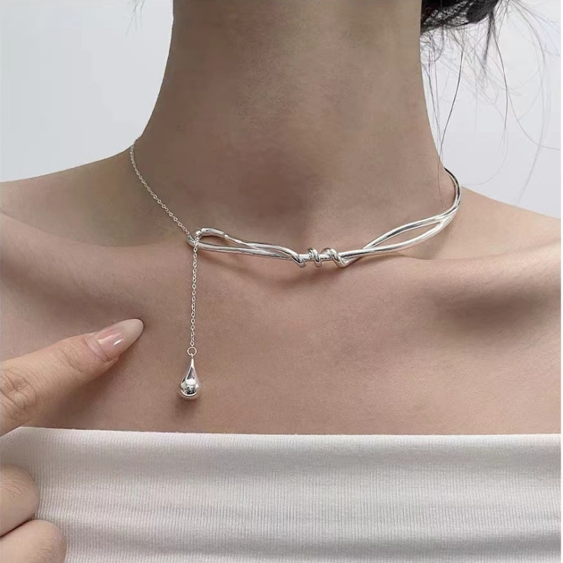 Ogrlica od bakra, ručno izrađena, privjesak od legure, običan lanac, geometrijski stil