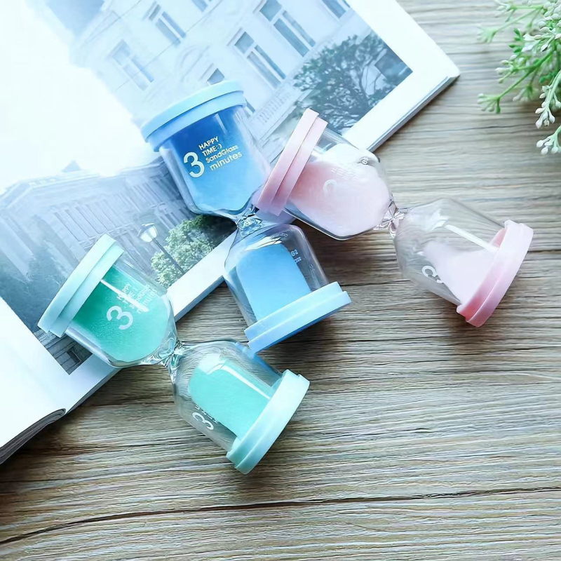 Macaron Time Пясъчен часовник - ръчно изработено стъкло, настолен декор в модерен минималистичен стил