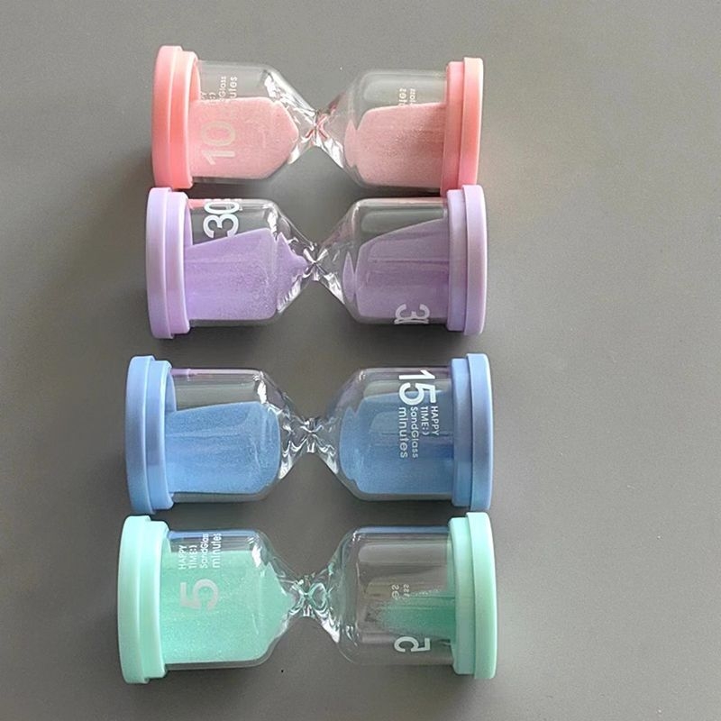 Macaron Time Пясъчен часовник - ръчно изработено стъкло, настолен декор в модерен минималистичен стил