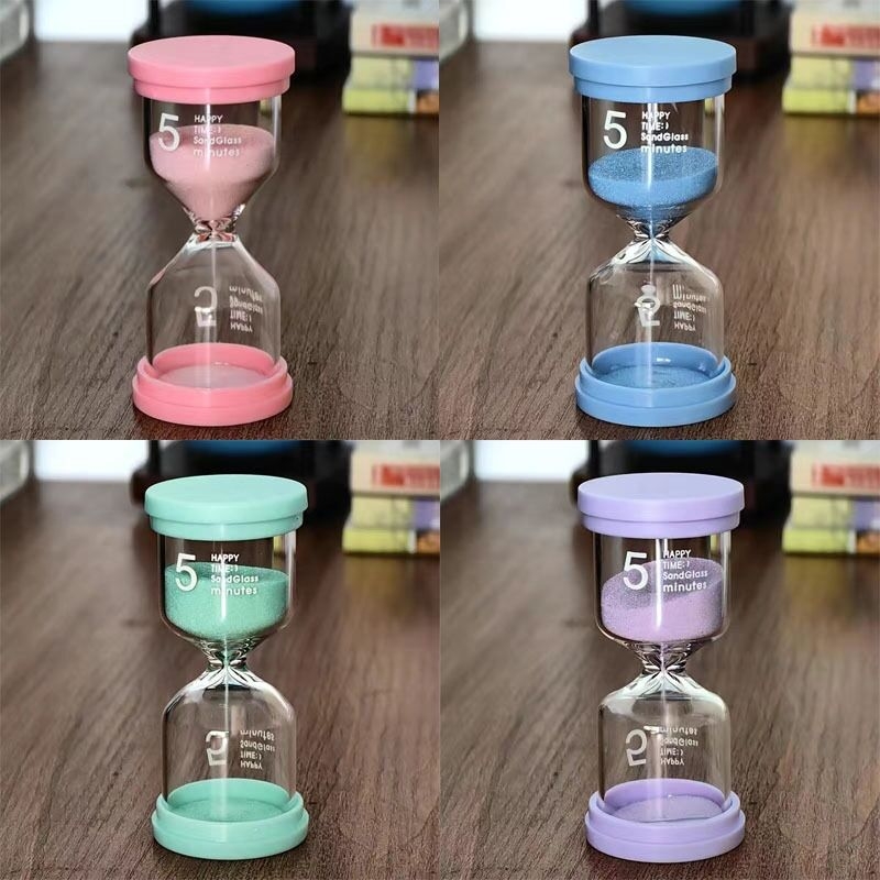 Macaron Time Пясъчен часовник - ръчно изработено стъкло, настолен декор в модерен минималистичен стил