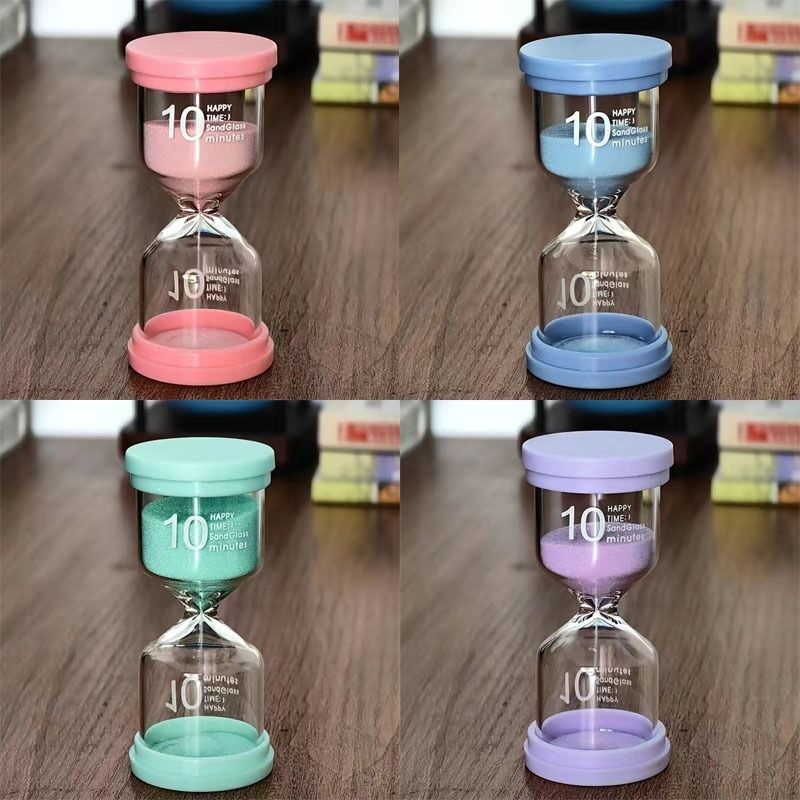 Macaron Time Пясъчен часовник - ръчно изработено стъкло, настолен декор в модерен минималистичен стил