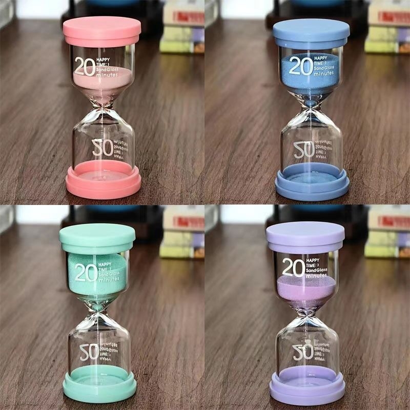 Macaron Time Пясъчен часовник - ръчно изработено стъкло, настолен декор в модерен минималистичен стил